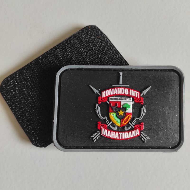 PATCH RUBBER LOGO KOMANDO INTI PP(PEMUDA PANCASILA)/TEMPELAN EMBLEM KARET VELCRO