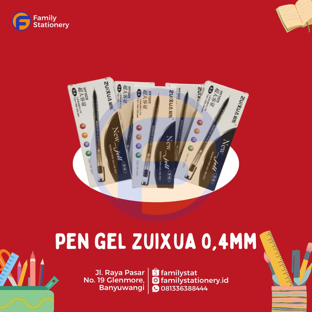 

(Pack) Pen Gel Zuixua 0,4mm