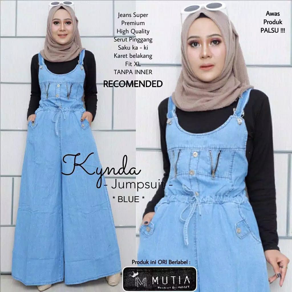 3 VARIAN WARNA !! KYNDA JUMSUIT FIT TO XXL SUSPENDER BISA DIATUR