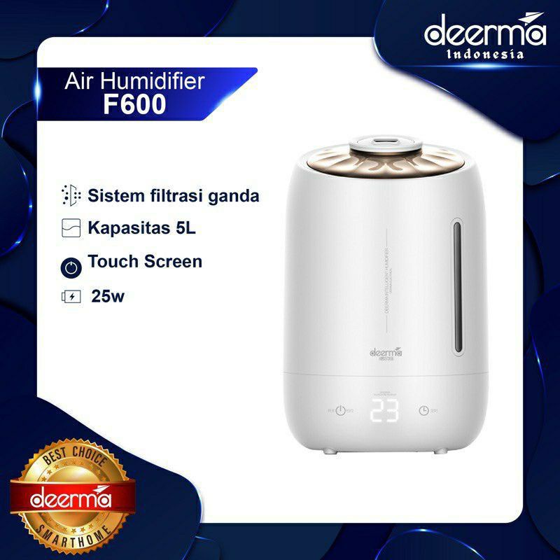 Deerma Humidifier F600 - Putih ANTIBACTETIAL TANK