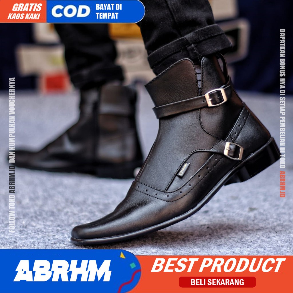 ABRHM X PACUAN Sepatu Formal Pria Sepatu Pantofel Pria Casual Sepatu Kasual Oxford Kerja Kantor Kuliah Kondangan Gaya Keren Kekinian Original Murah Terlaris