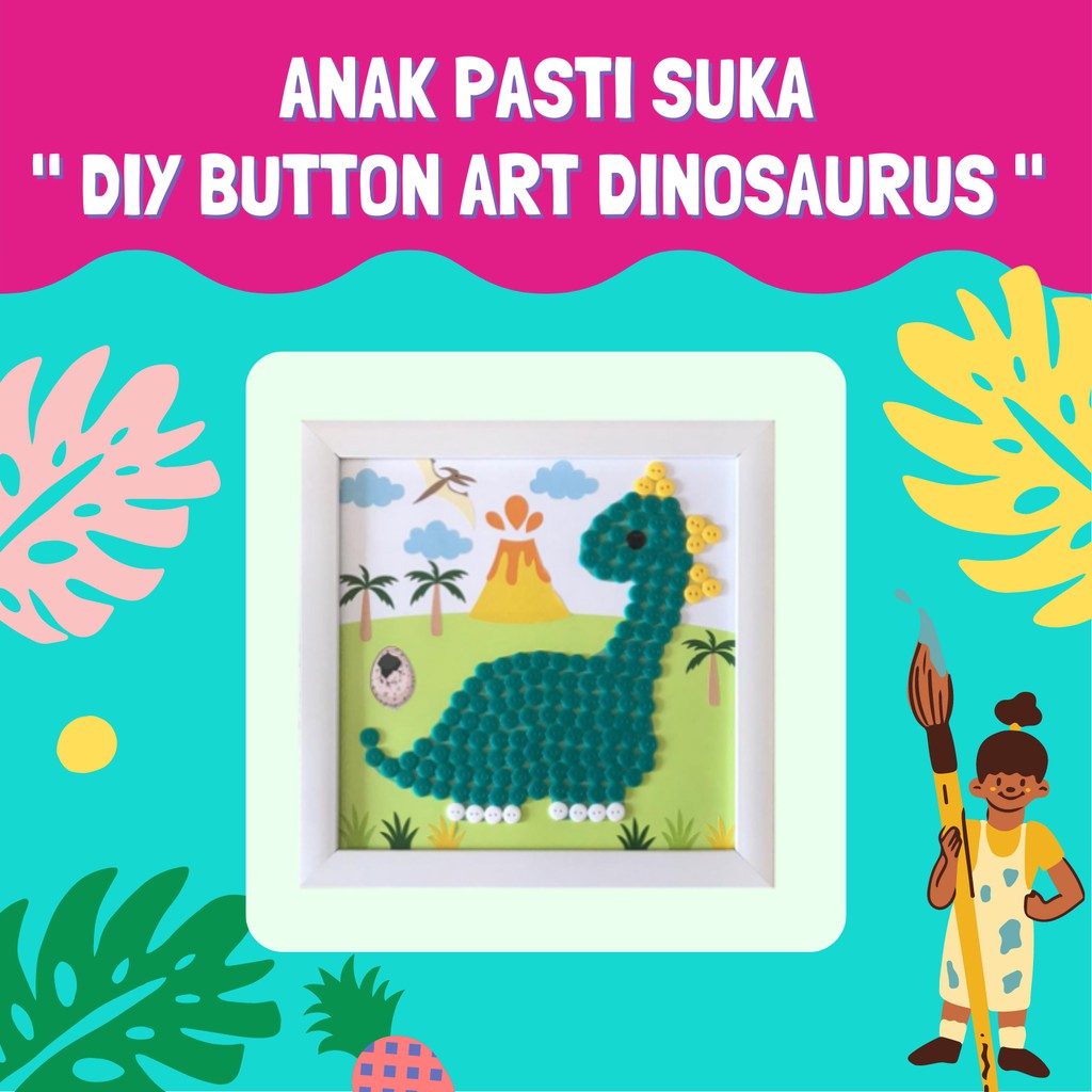 

DINO DIY GIFT BOTTON ART I GIFT DINOSAURUS
