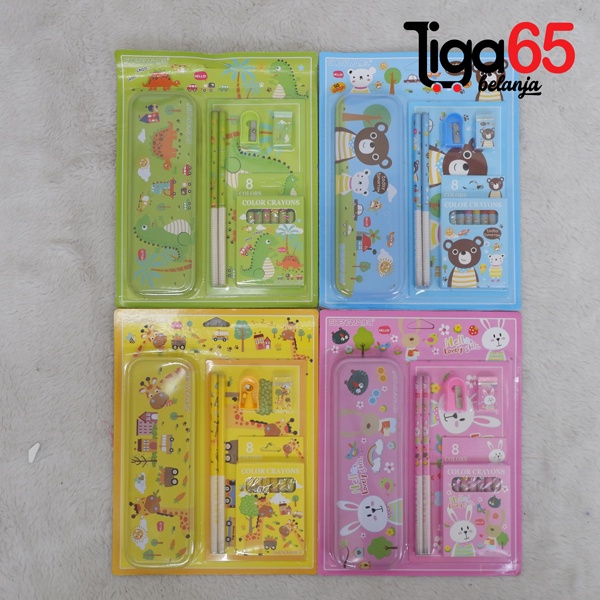 

Pensil Set Paket Alat Tulis Tempat Pensil Sekolah Lucu SM8850 Stationery Set Souvenir Ulang Tahun
