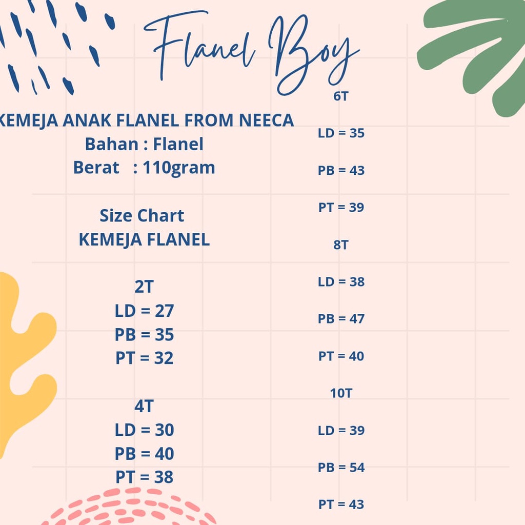 Kemeja Anak Flanel Boy Neeca Kiddos Kemeja Anak Cowok Murah Size 2,4,6,8,10 Tahun