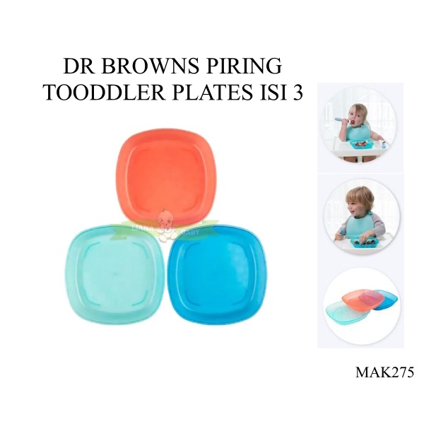 MAK275 DR BROWNS PIRING TODDLER PLATES ISI 3