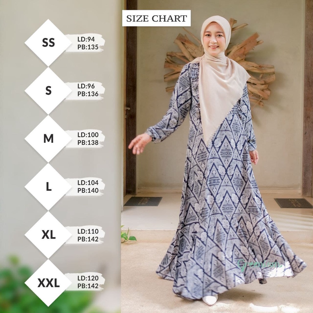 Greenism Gamis Monolady - Mono Lady Quality Premium Syari'i Dress