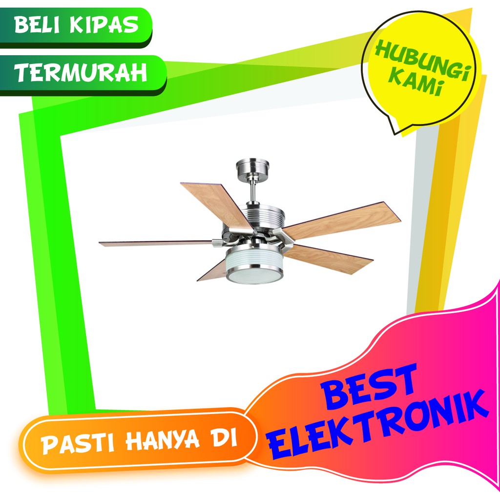 MT.EDMA EDMA Kipas Angin Lampu Decorative 52in Metro BN Elm / Rosewood