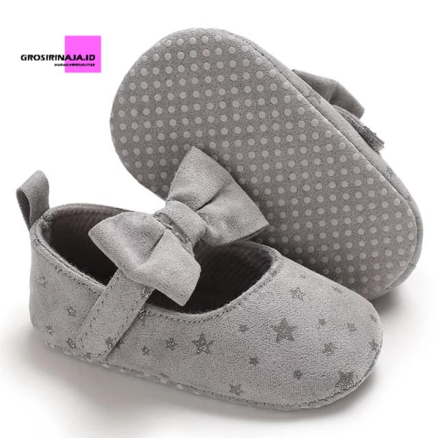 Sepatu Bayi Perempuan Motif Bintang-Prewalker Anak 0-14 Bulan