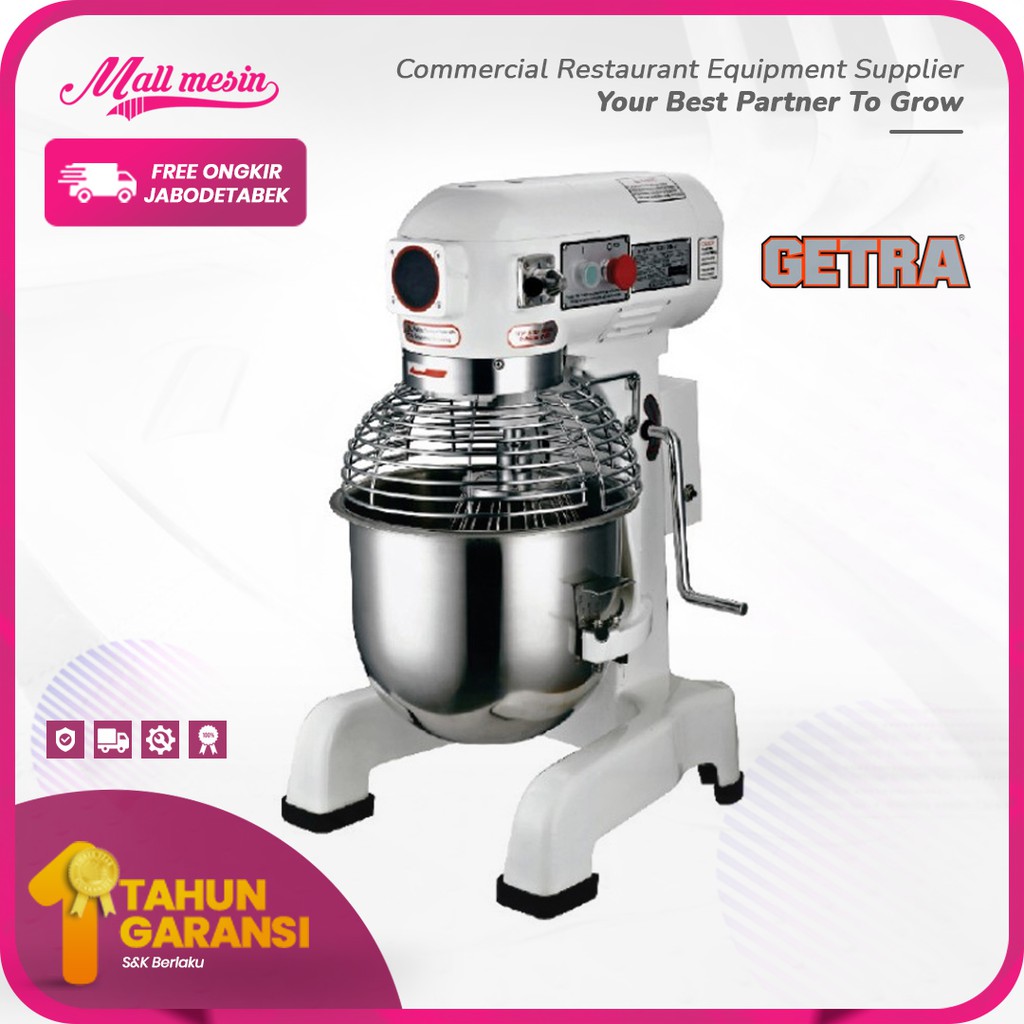 Planetary Mixer Roti GETRA B-20 | Mesin Adonan Roti Kapasitas 5 Kg