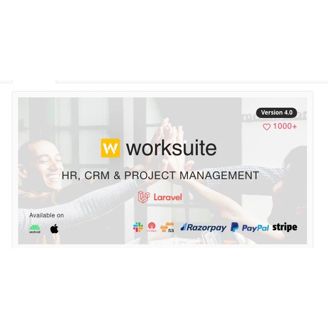 Script Aplikasi Web WORKSUITE HRM CRM and Project Management