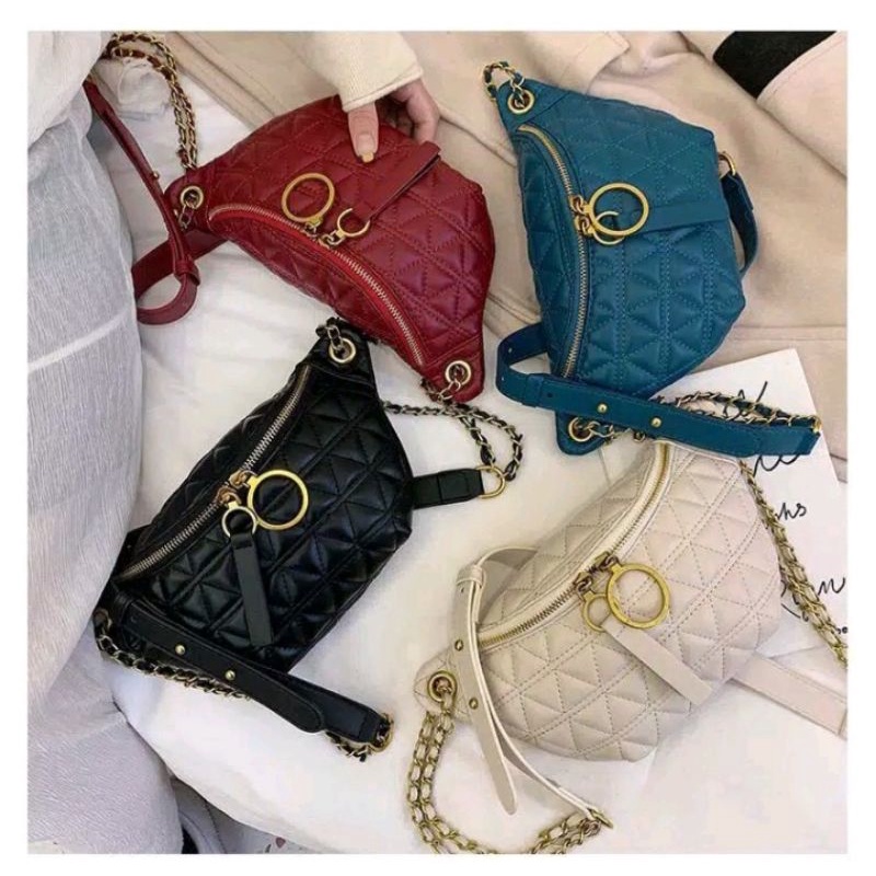 Tas Slempang Wanita /Waitsbag Wanita/Tas import ternaru paling Laris kualitas Super Type GT613