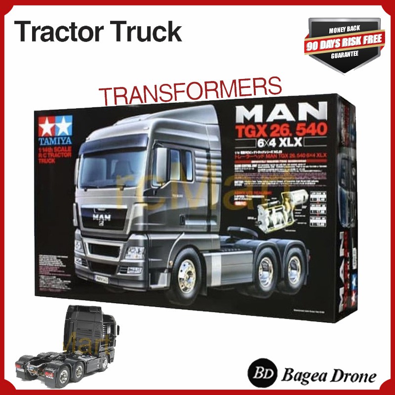 man remote control truck