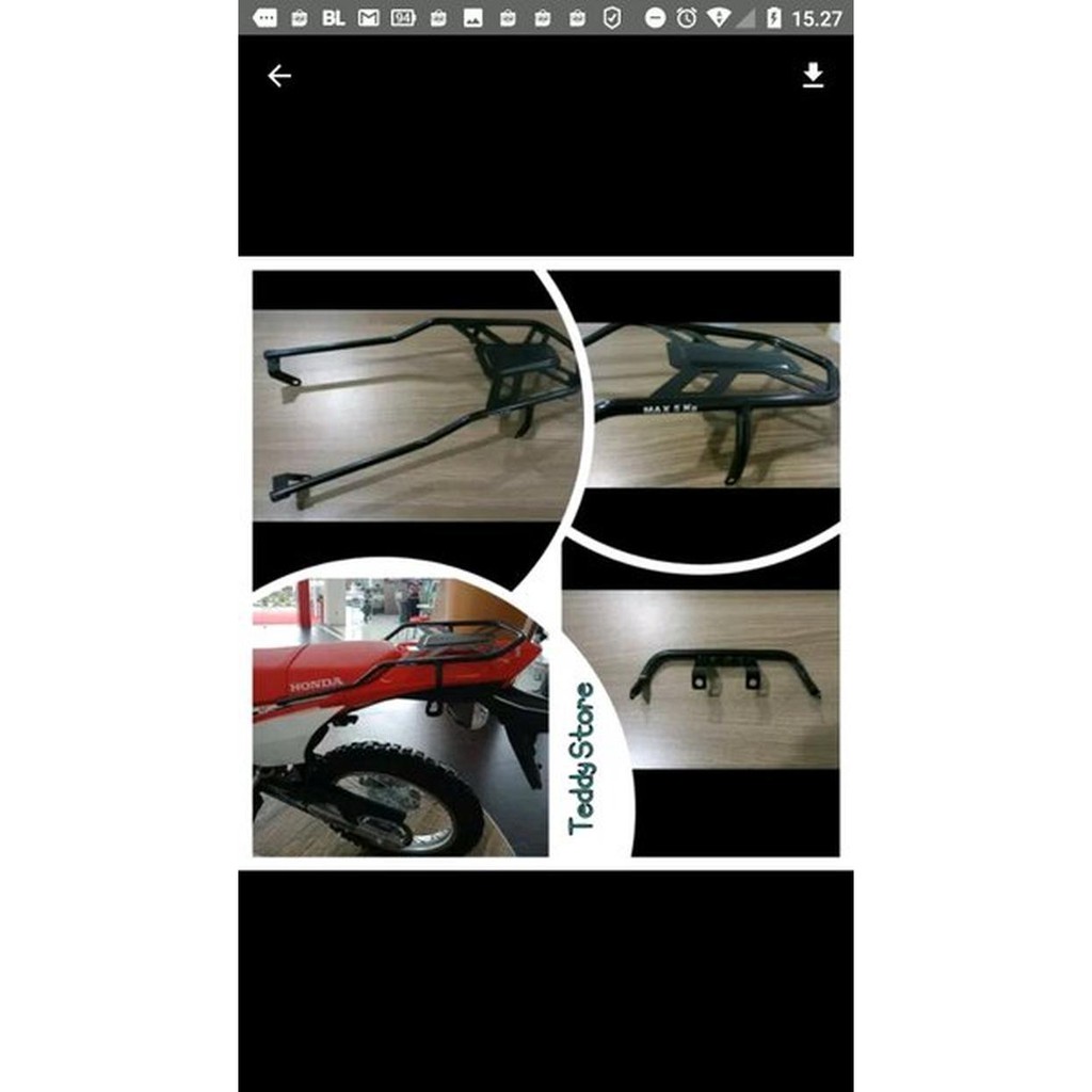 Aksesoris Rear Rack Besi Sadel Belakang Honda CRF 150 150L Original Ahm Include Bracket 113 sea