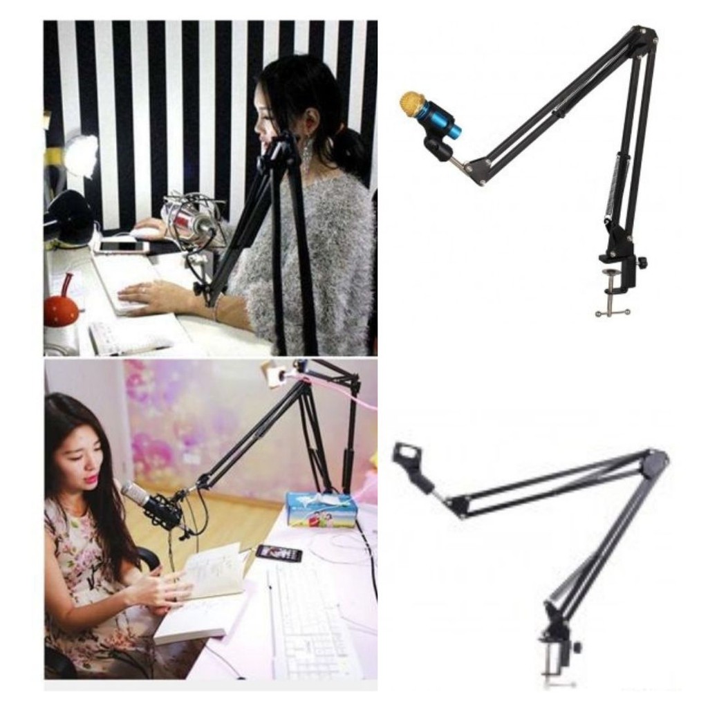 Holder MICrophone Arm Stand NB37 Pegangan Mic Serbaguna Jepit 111159