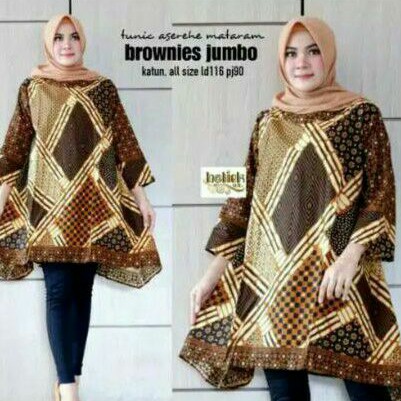 Promo Nuela Tunic Camaline Batik Aserehe Tunik Pinguin Waka Top Mataraman Daun Wajik Bunga Sogan Jlj1lxT7WmLdo