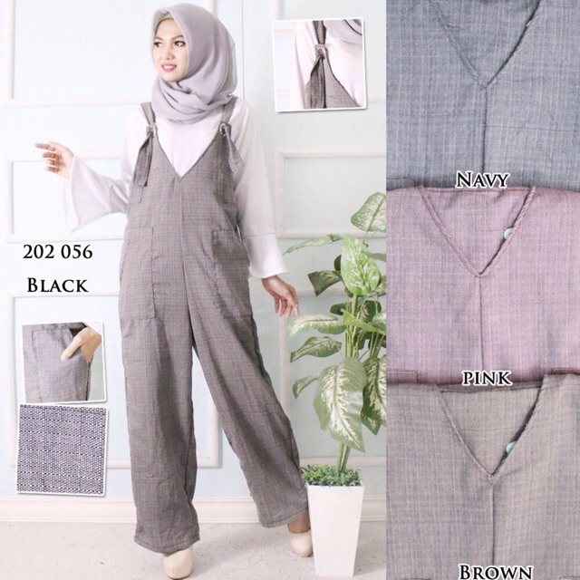 Celana Kodok Linen Rami Import Motif Garis Kode 203-057