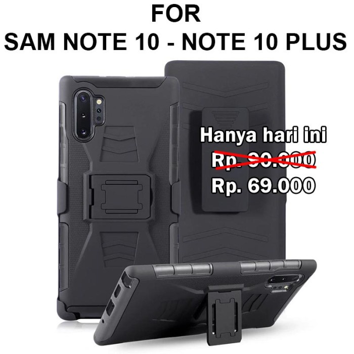 Produk Terbaru Future Armor Case Samsung Note 10 - 10 Plus Casing Hp Cover Belt Clip