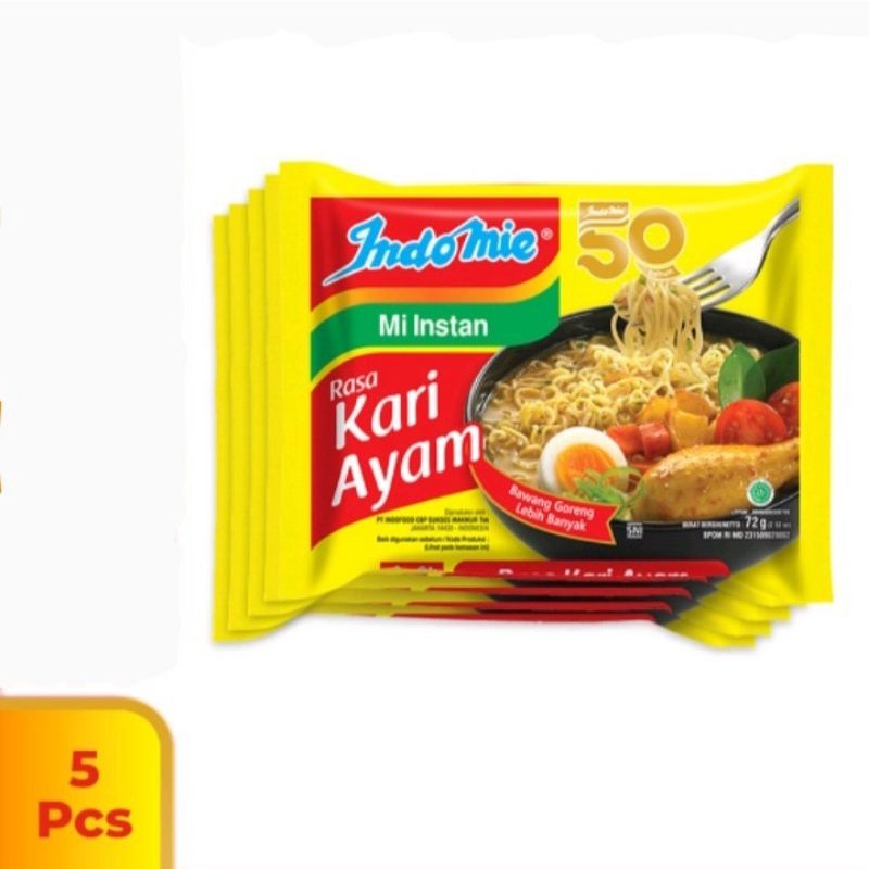 

INDOMIE KARI AYAM Mie 5 Pcs