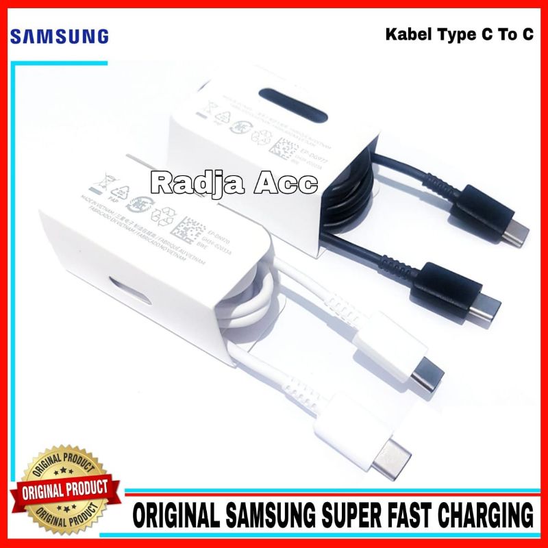 Kabel Data Samsung Galaxy Z Fold 3 ORIGINAL 100% Super Fast Charging Type C To C