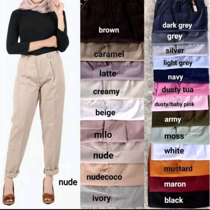 BAGGY PANT PREMIUM CELANA FASHION PEREMPUAN || MURAH TERBARU BAHAN KATUN LEMBUT TERKINI