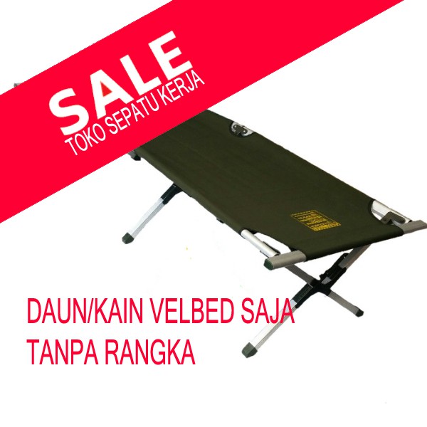Daun Velbed TNI/ Kain Velbed/ Suku Cadang Velbed (Bahan Filamin Standart TNI)
