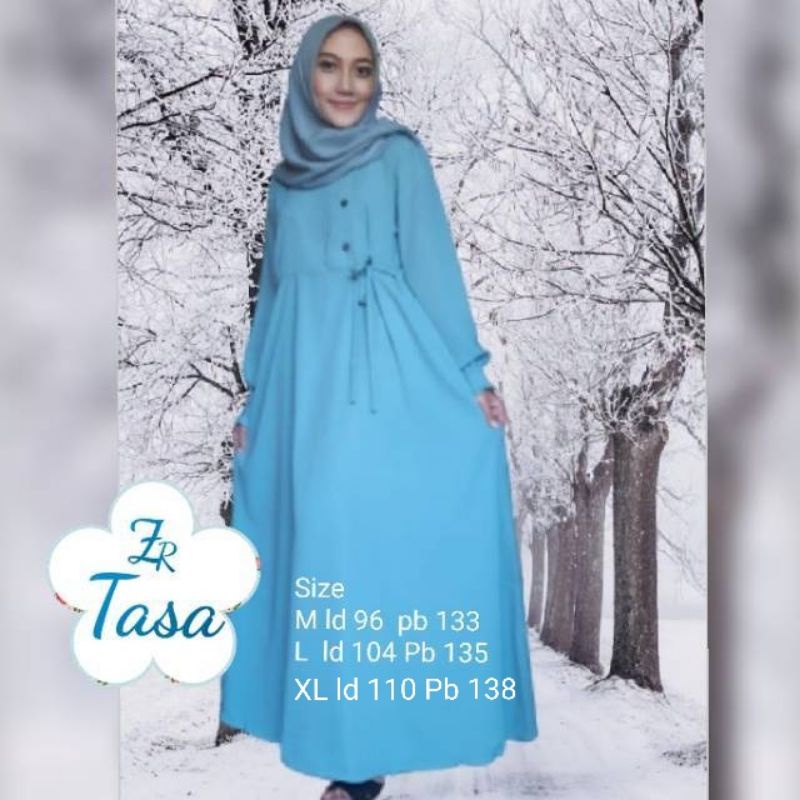 Mutiarahijabstore GAMIS ZAHRANI WOLFIS SALIMA  TASA Kriwil (( tali samping ) M. L XL87