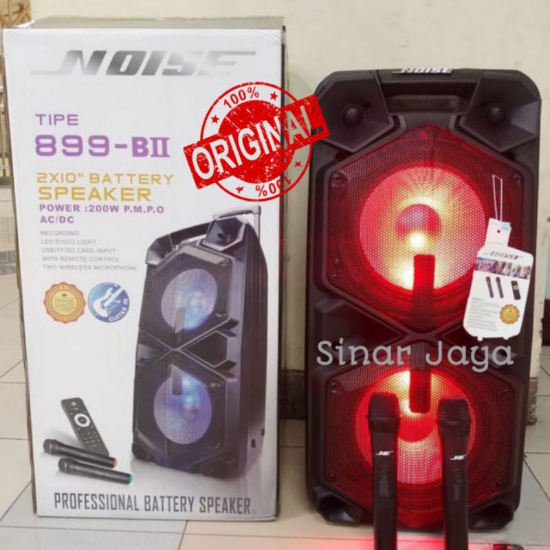 Speaker Portable wireless 10 inch double Noise 899 BII
