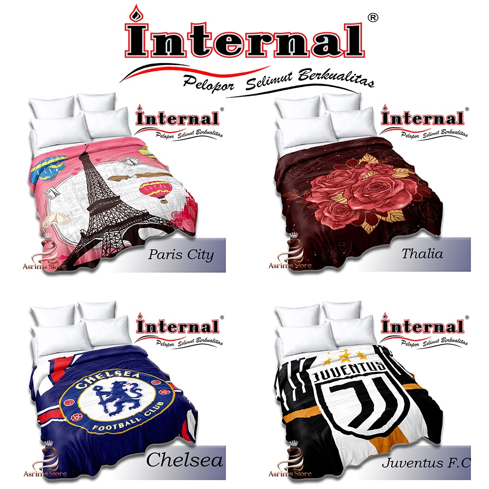 Selimut INTERNAL 160x200 Bulu Super Lembut - Motif Karakter Anak & Bunga Dewasa Original