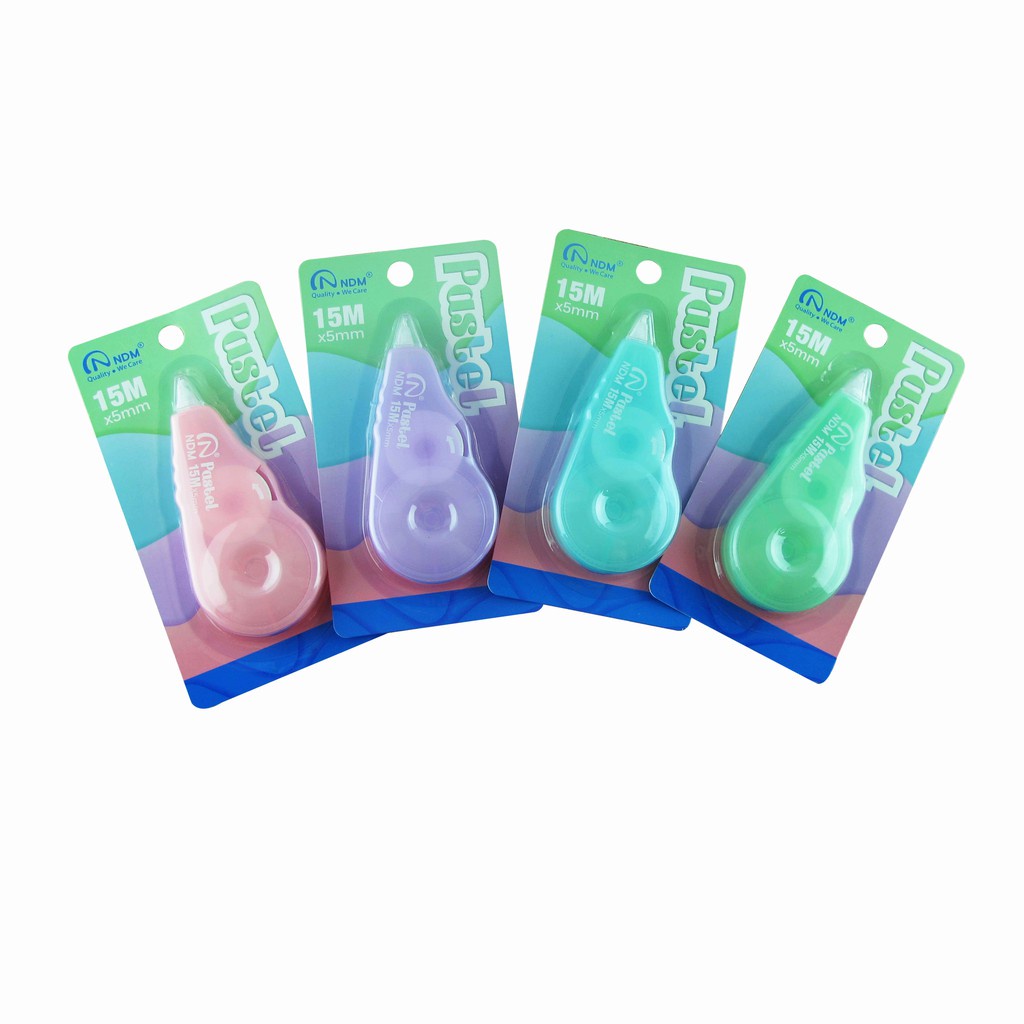 

CORRECTION TAPE NDM PASTEL 15 METER | TIPEX ROL | TIPEX KERTAS NDM