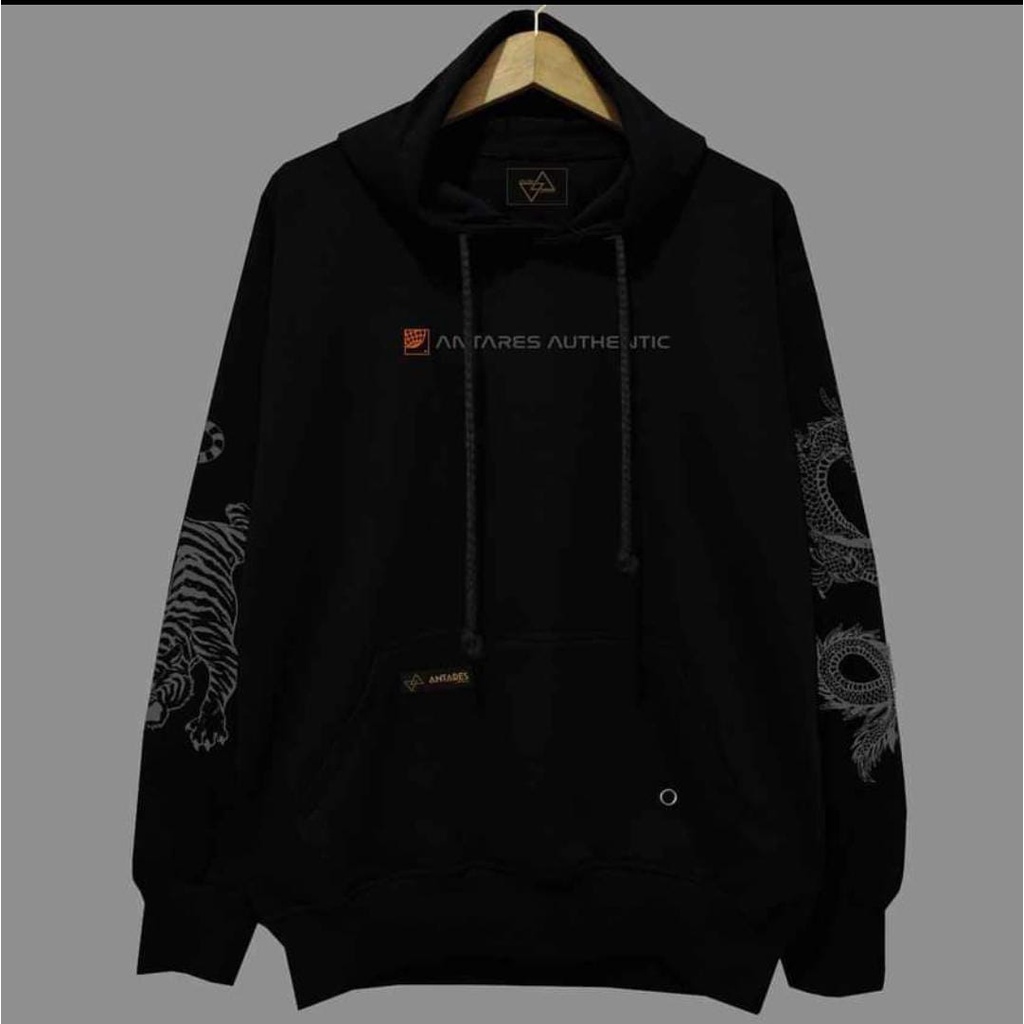 Hoodie Sweater BLACK DRAGON Fullover Oversize