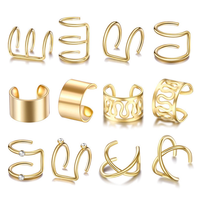 AZ179 [COD]Set Cincin &quot;multi-pcs&quot; Gaya Wanita Bohemian Gaya Harian Emas Dan Perak
