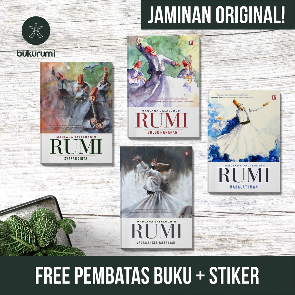 Buku PAKET SYAIR CINTA RUMI - Jalaluddin Rumi (Original)