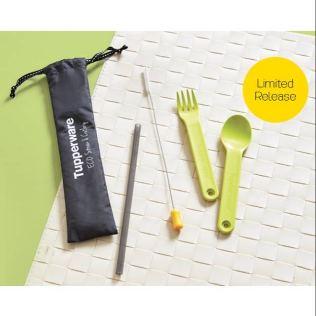 Eco straw n cutlery set