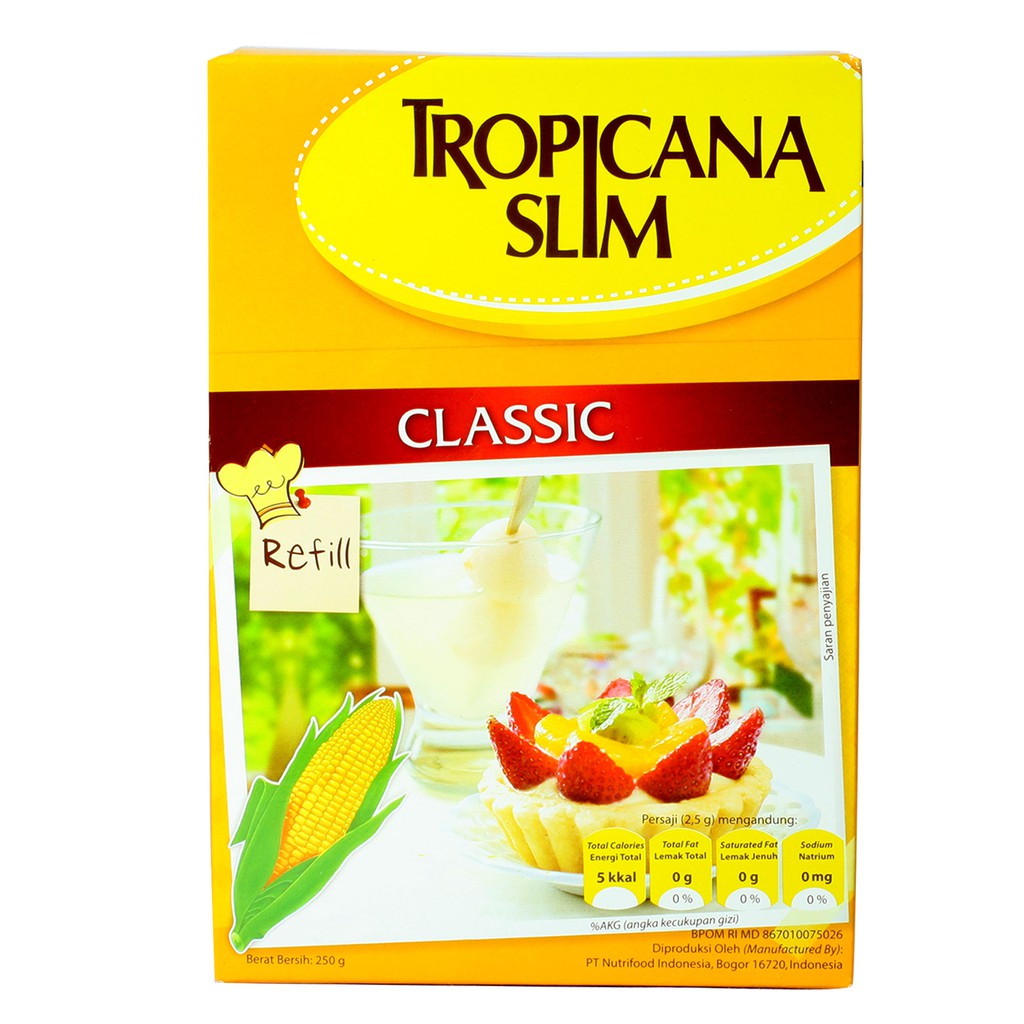 

Tropicana Slim Classic Refill Bubuk 250 Gram