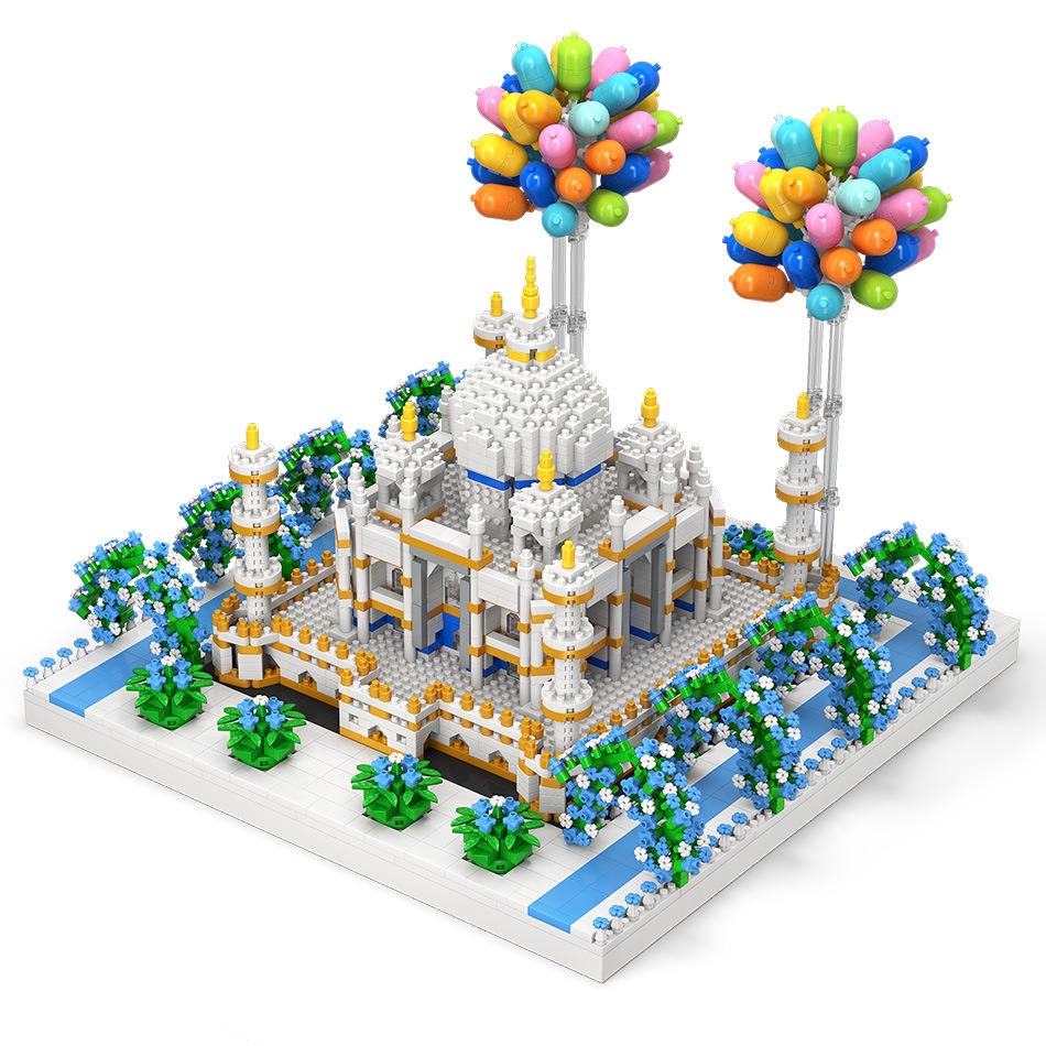 Taj Mahal Ornamen model Taman puzzle Rakitan micro Partikel Blok Bangunan Mainan