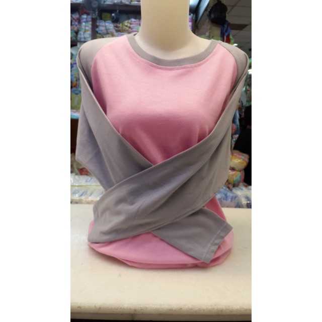 Kaos Raglan Pink-Abu | Kaos Wanita | Kaos Pria | UNISEX | Pink Polos