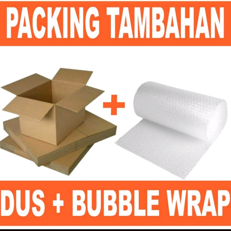 

tambahan packing kardus dan bubble wrap