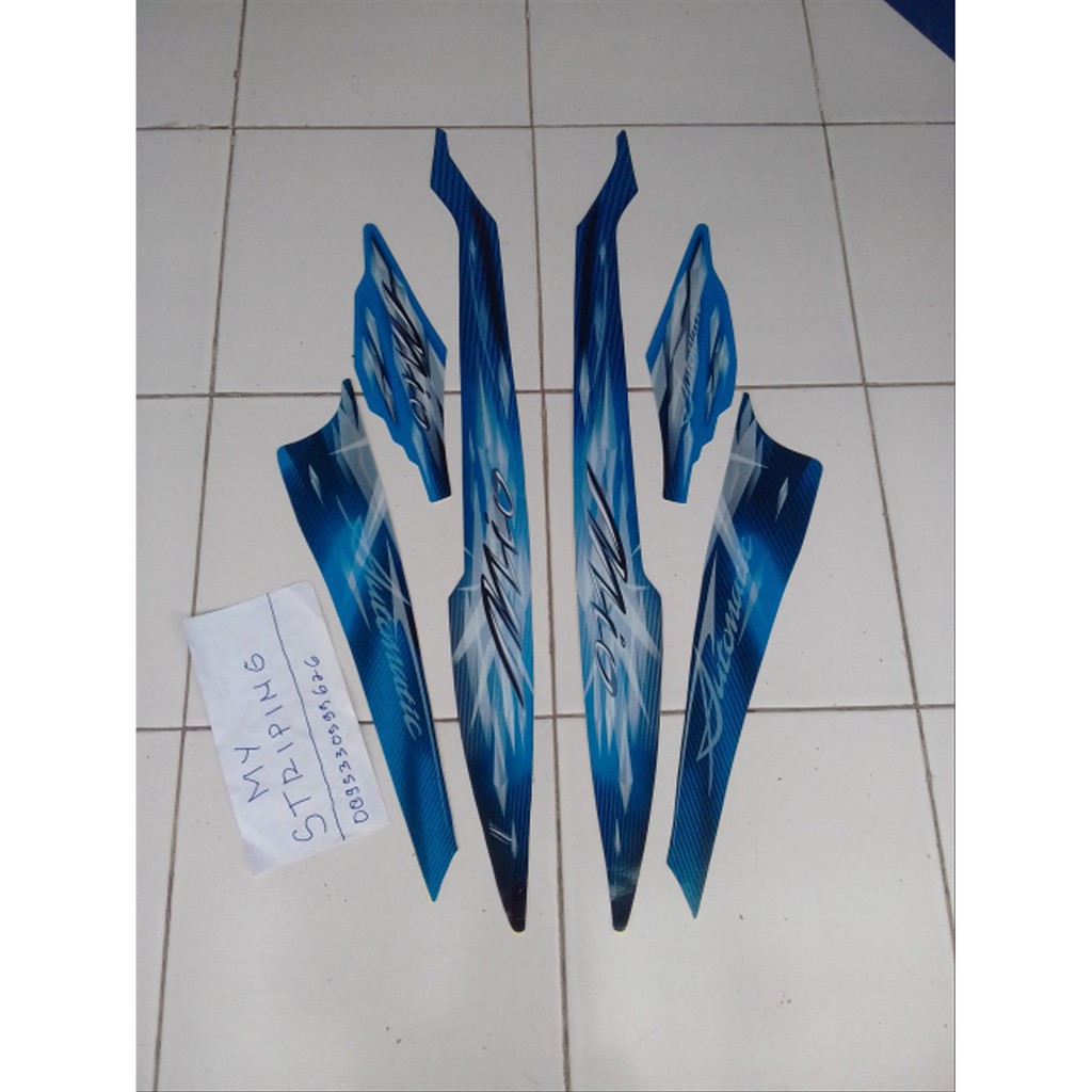 Stiker Mio smile 2009/2010 biru