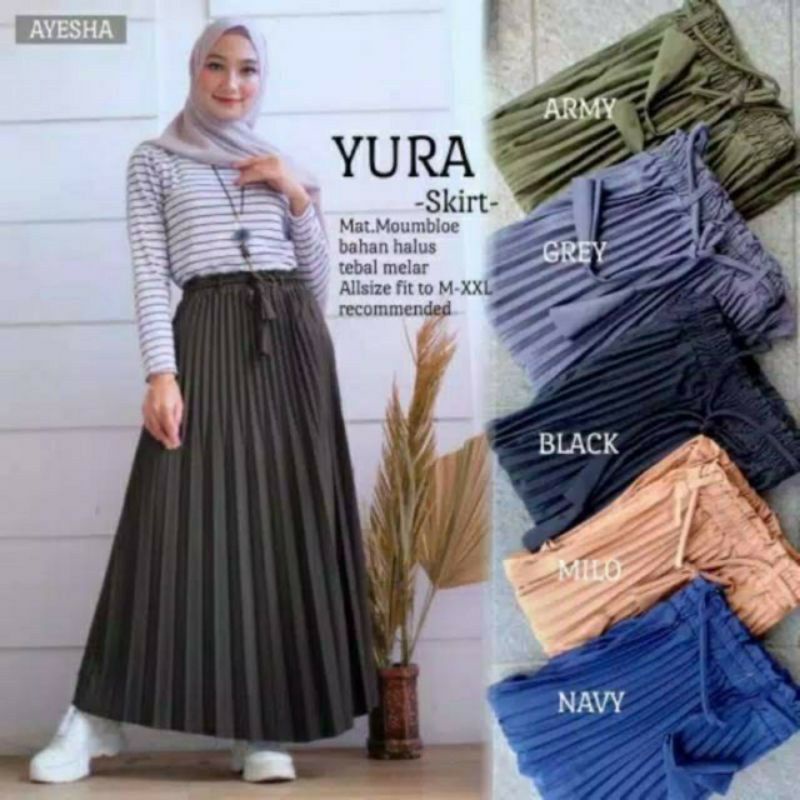 PLARIA SKIRT//ROK PLISKET PAYUNG PREMIUM //REAL PICK