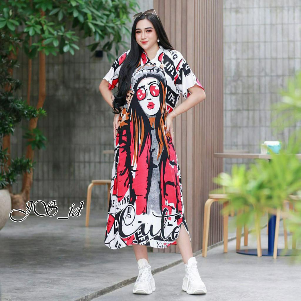 Daster Viral Fashion Wanita Terbaru Misca Cute LD 120 Busui Risleting Depan Rayon Premium