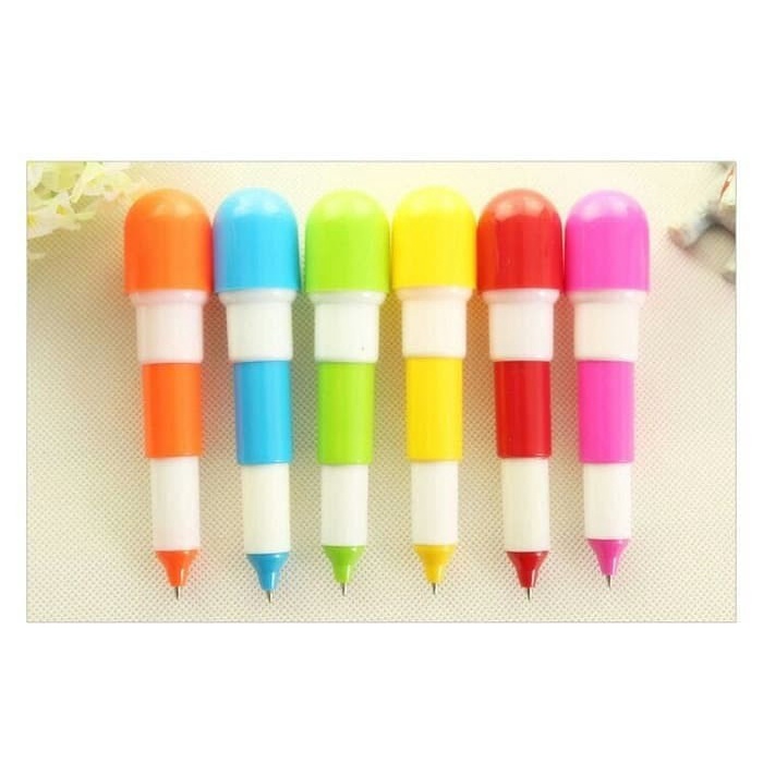 

HIGHT QUALITY PULPEN CAPSUL MINI PEN COLORFUL PENA BOLPOIN KAPSUL BOLPEN CAPSULE