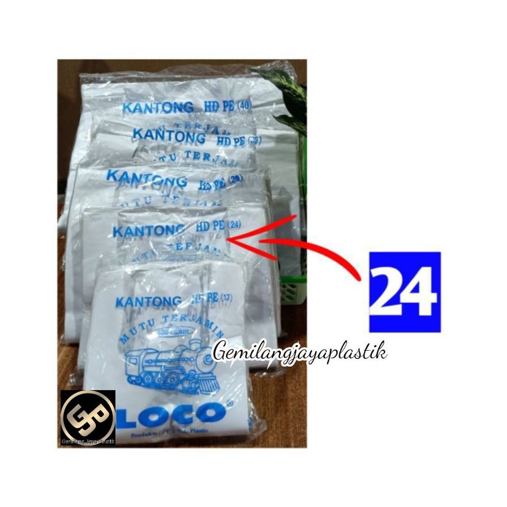 KANTONG PLASTIK KRESEK LOCO PUTIH SUSU TEBAL 500 Gram