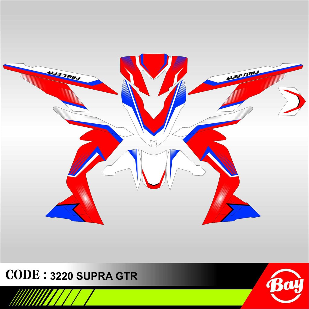 Decal Stiker Motor SUPRA GTR 150cc Full Body Sticker Custom Variasi