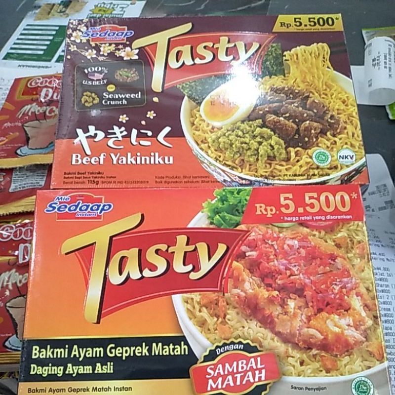 Sedaap Tasty 115gr AYAM GEPREK/ BEEFF YAKINIKU