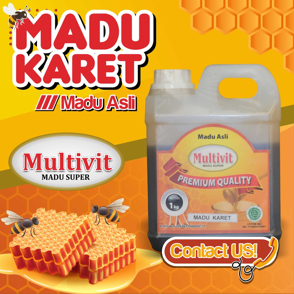 

Madu Multivit Karet 1kg Kemasan Jerigen | Madu Asli 100% | Madu Murni 100%