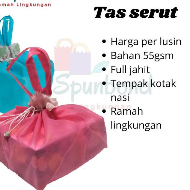 

➶ Tas box nasi / tas spunbond / tas serut 22x22 isi 12pcs ☑