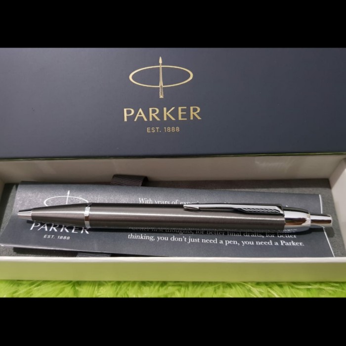 

Pulpen - Pulpen Parker Original Grey Dark Free Request Custom Grafir Nama Anda