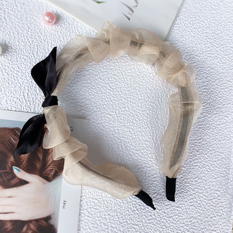 Bando Scrunchie Korea Bando Kerut Headband ruffle Aksesoris Fashion