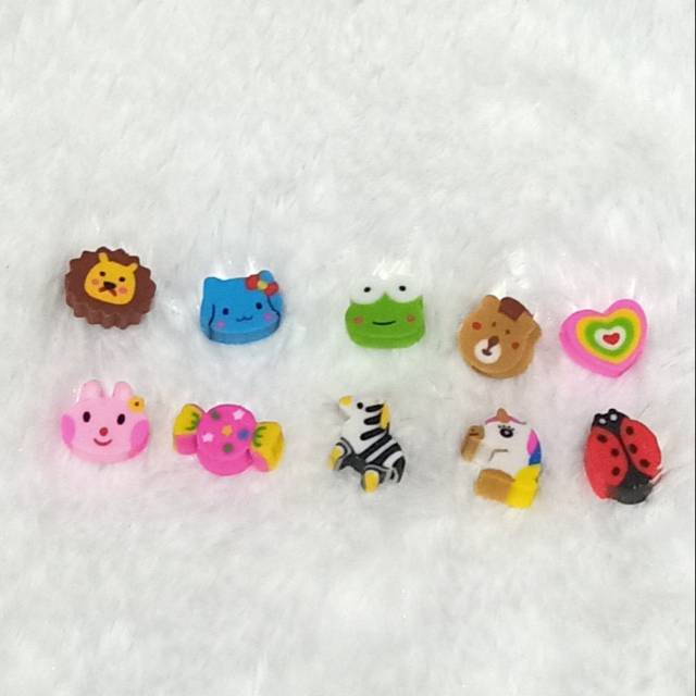 

Penghapus karakter mini lucu isi 10pcs