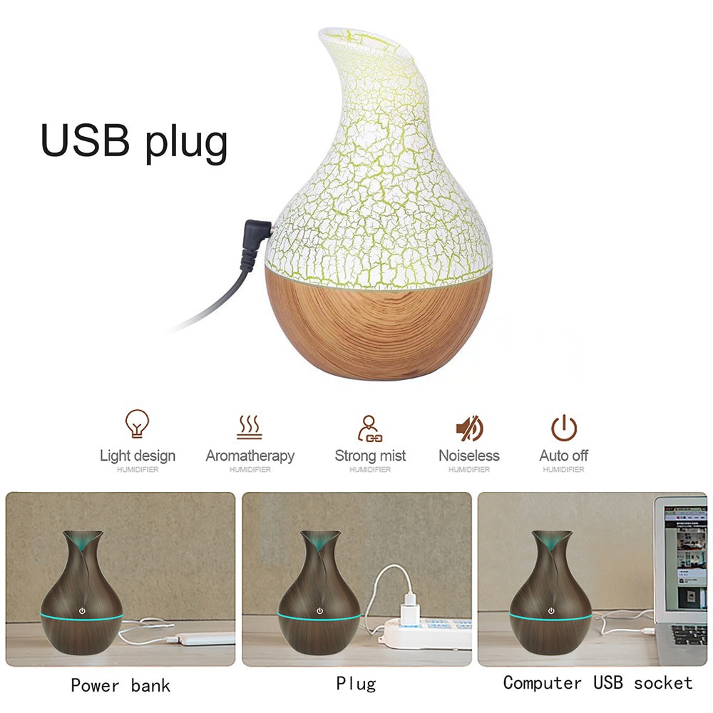 HUMIDIFIER PURIFIER AROMA ESSENTIAL OIL DIFFUSER PELEMBAB PENGHARUM RUANGAN KUNCUP MARBLE WOODEN